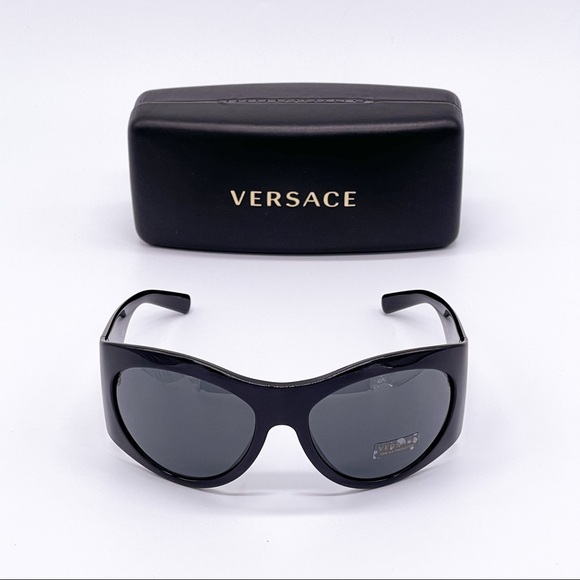 NEW VERSACE VE4392 GB1/87 SHIELD SUNGLASSES VERSACE MOD 4392 BLACK - Picture 4 of 13
